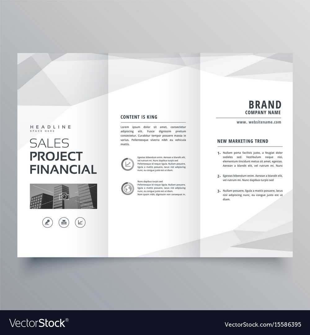 Simple Trifold Brochure Template Design With Throughout One Page Brochure Template