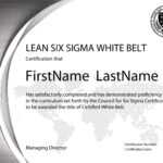 Six Sigma Green Belt Training & Certification In Healthcare Inside Green Belt Certificate Template