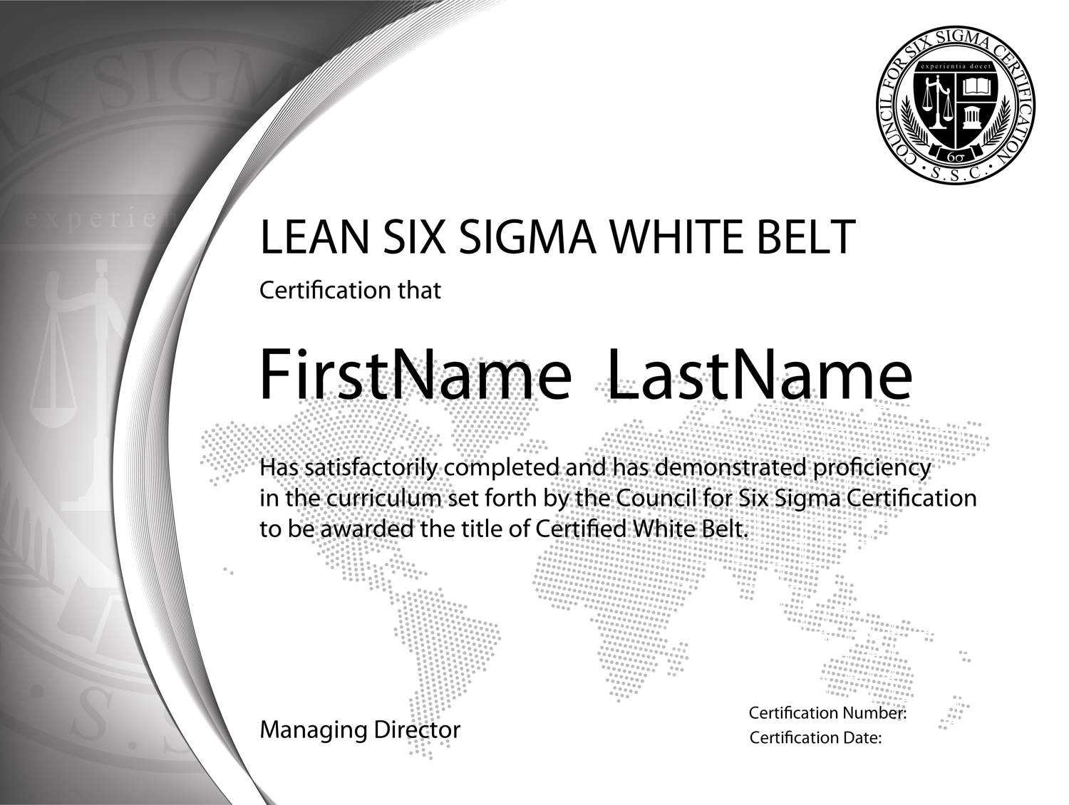 Six Sigma Green Belt Training & Certification In Healthcare Inside Green Belt Certificate Template