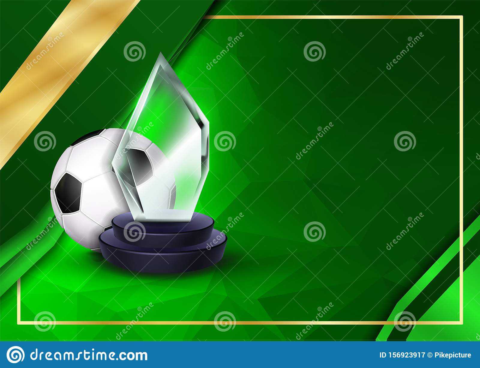 Soccer Certificate Diploma With Glass Trophy Vector. Sport Intended For Soccer Certificate Template Free