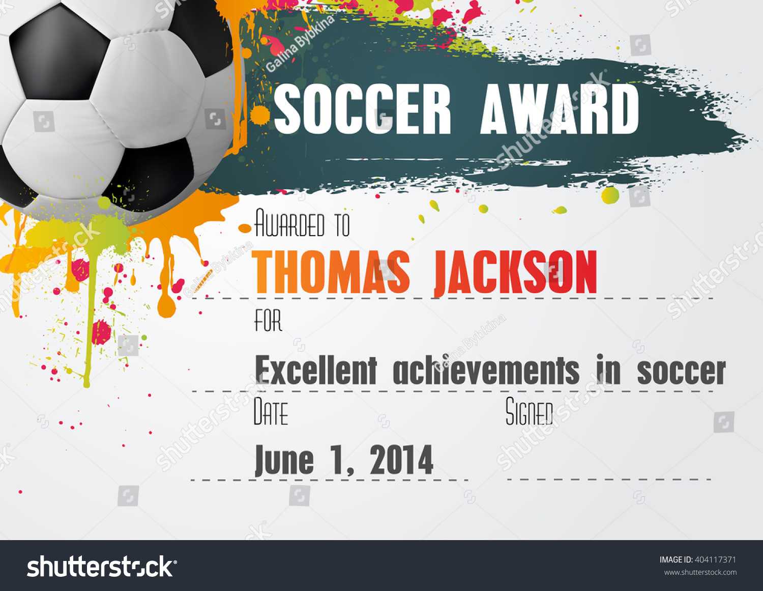 Soccer Certificate Template Football Ball Icon Stock Vector For Soccer Award Certificate Template