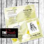 Soft Yellow Glowing Orchids Prayer Card  (Matching In Prayer Card Template For Word