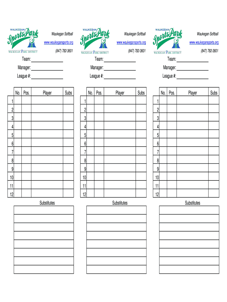 Softball Linesups Made Easy - Fill Out And Sign Printable Pdf Template |  Signnow For Softball Lineup Card Template