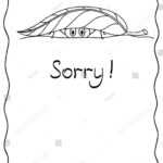 Sorry Comic Postcard Spider Design Template Stock Vector Regarding Sorry Card Template