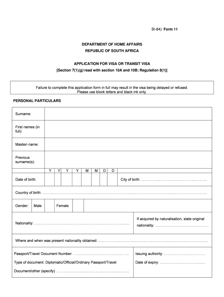 South African Application Form – Fill Online, Printable Throughout South African Birth Certificate Template