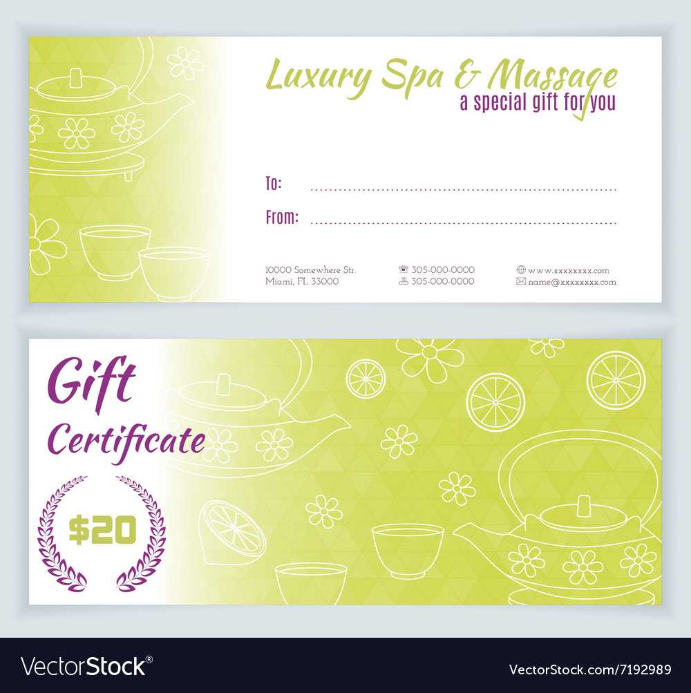 Spa Massage Gift Certificate Template Regarding Massage Gift Certificate Template Free Download