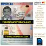 Spain Id Card Template Psd Editable Fake Download Inside Fake Social Security Card Template Download