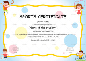 Sports Day Certificate Template - Oflu.bntl in Player Of The Day Certificate Template