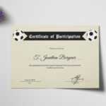 Sports Day Football Certificate Template Regarding Football Certificate Template