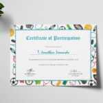 Sports Participation Certificate Template With Certificate Of Participation Word Template