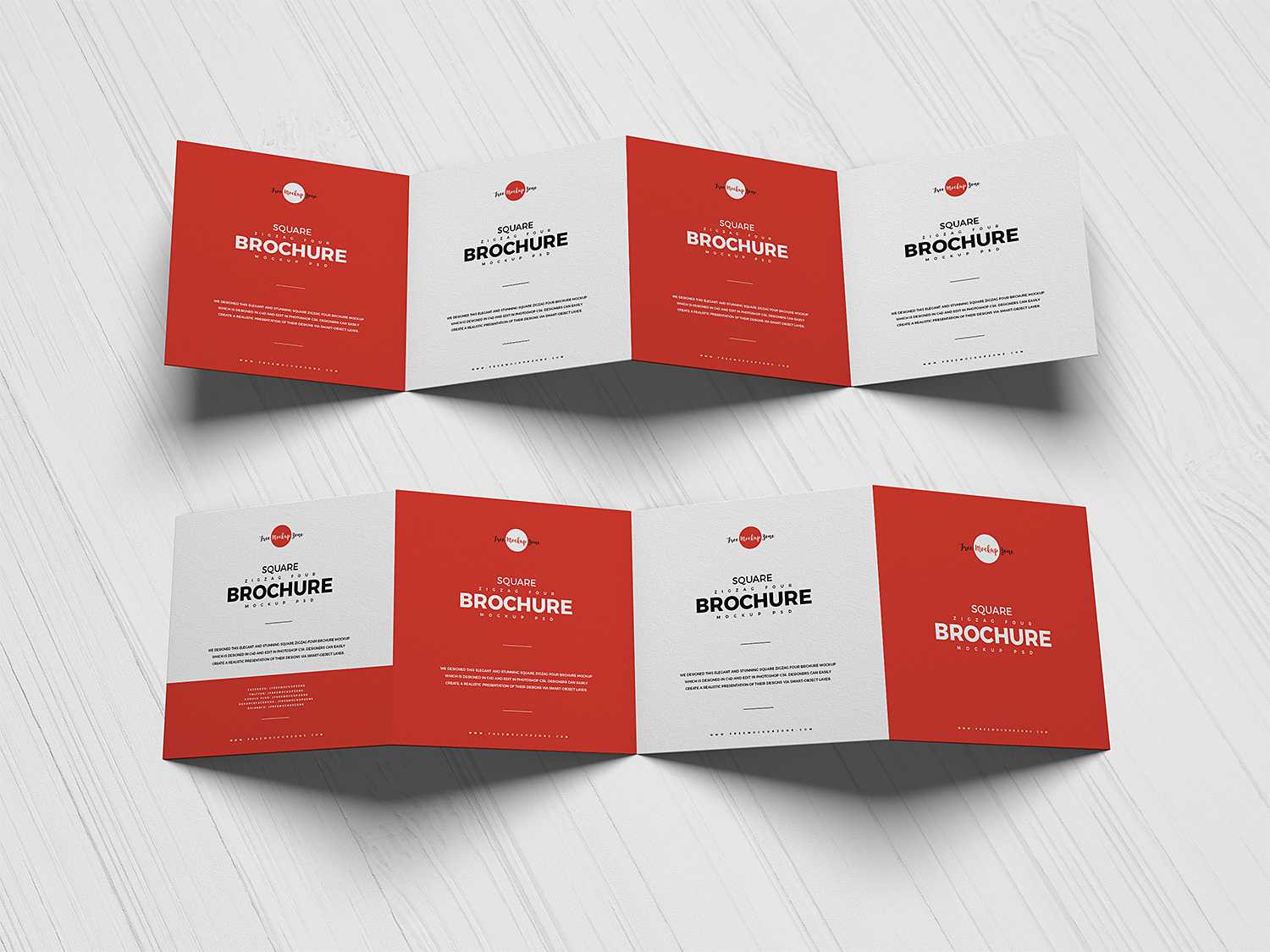 Square 4 Fold Brochure Free Mockup | Free Mockup Intended For 4 Fold Brochure Template