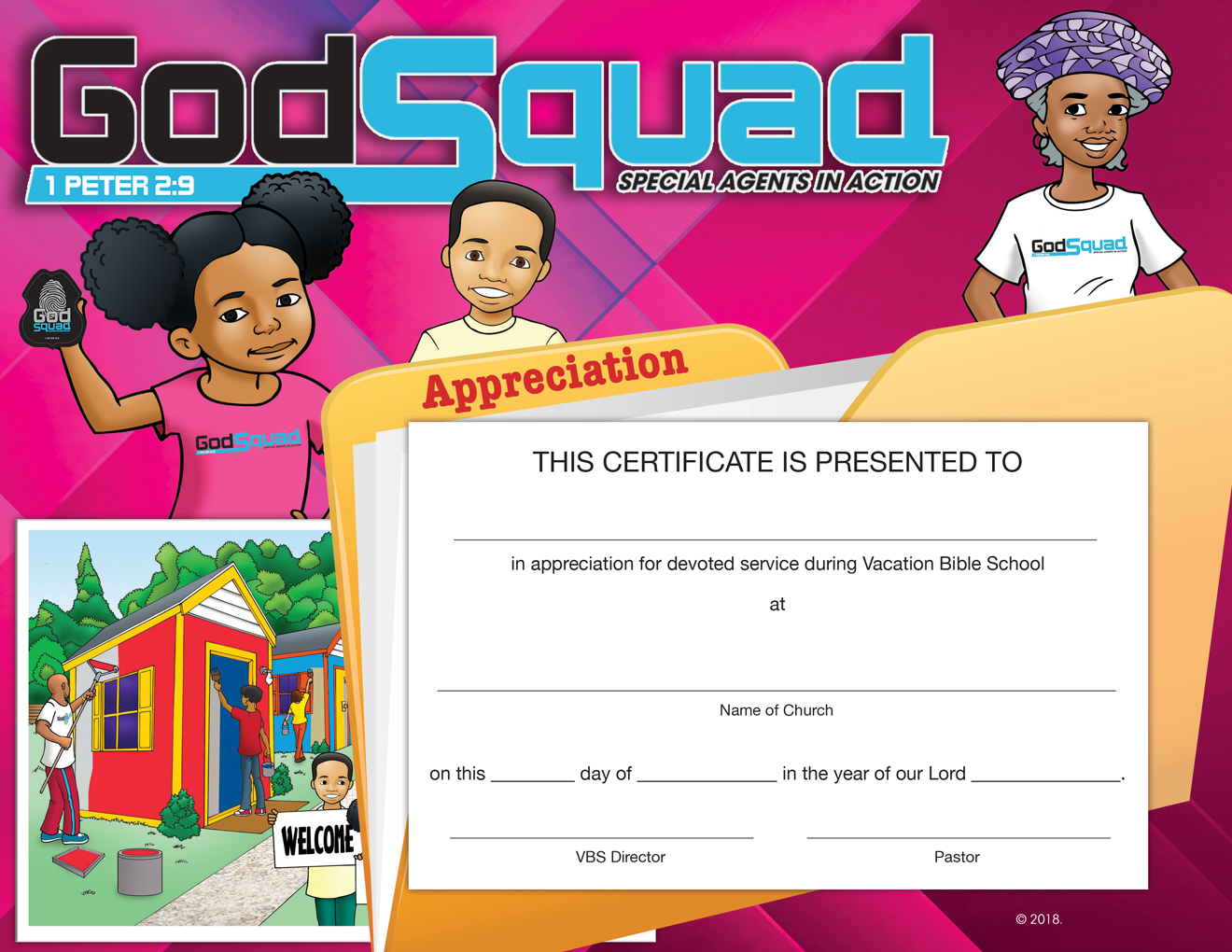 Ssaacc26 | Sunday School Awards And Certificate Clipart Big Regarding Vbs Certificate Template