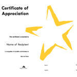 Star Award Certificate Templates Free Image Intended For Star Certificate Templates Free