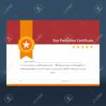 Star Performer Certificate With Red Top Half And Golden Ribbon.. With Regard To Star Performer Certificate Templates