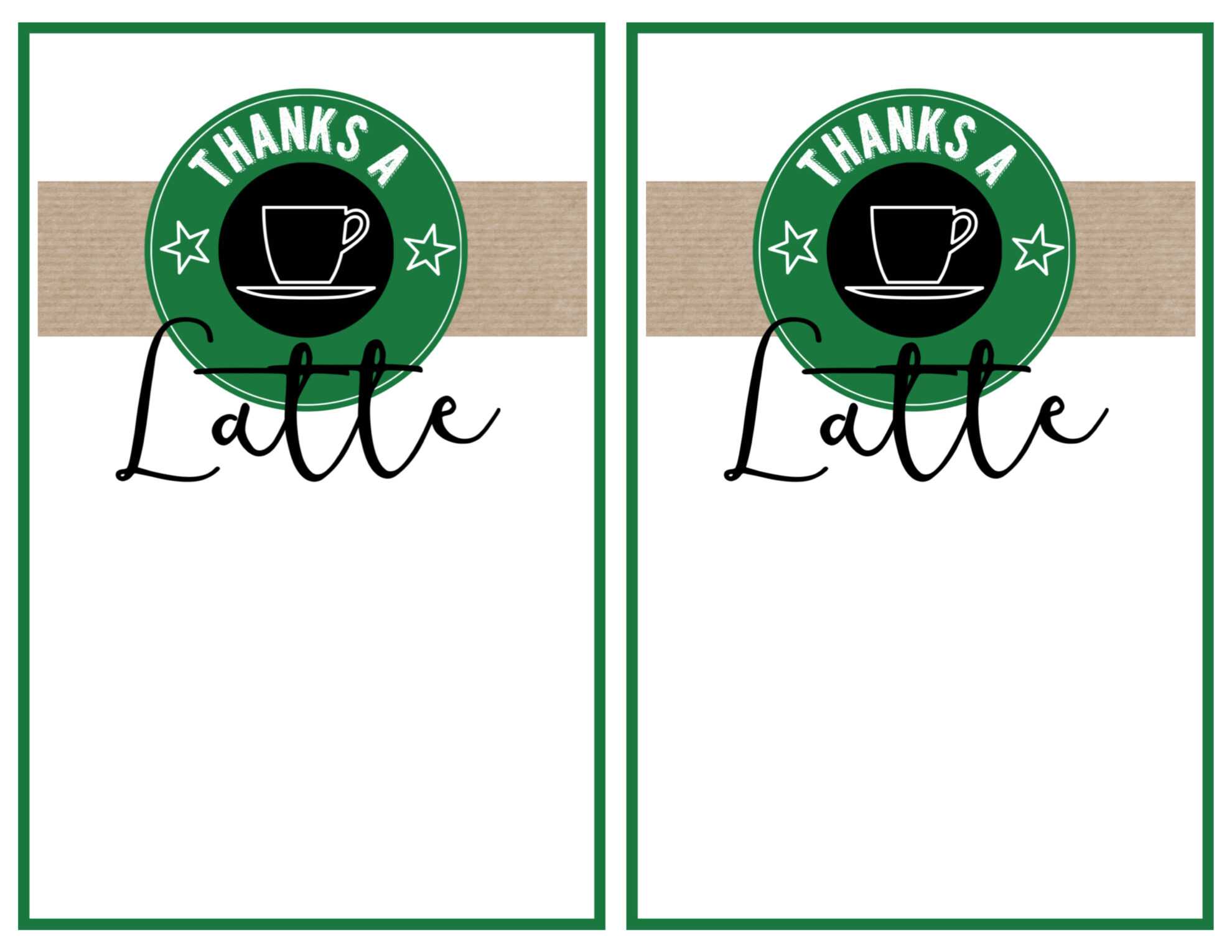 Starbucks Teacher Thank You Printable – Paper Trail Design Throughout Thanks A Latte Card Template