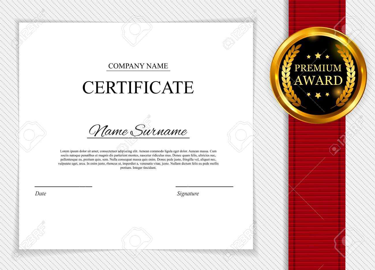 Stock Illustration With Regard To Blank Share Certificate Template Free