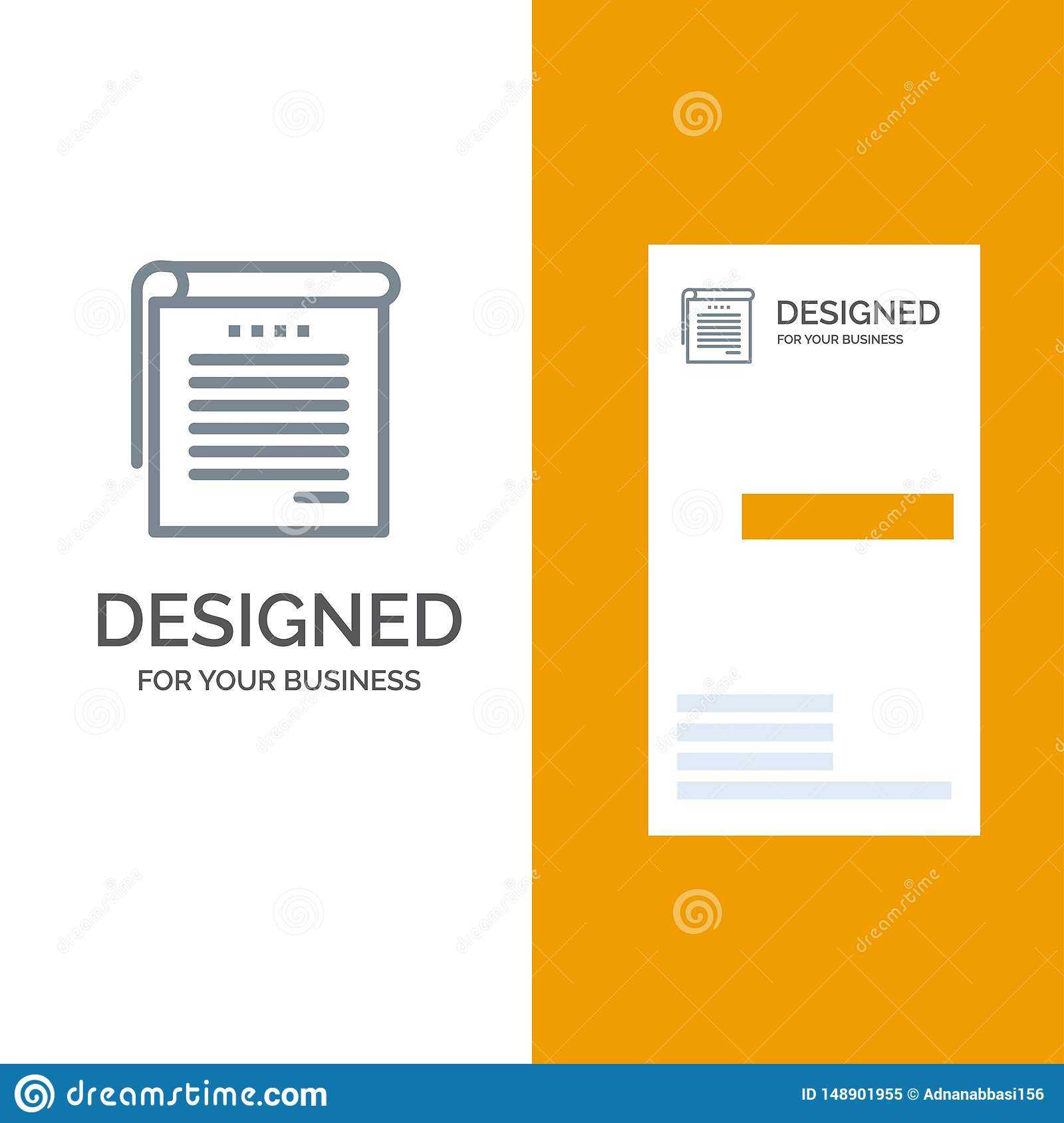 Student, Notes, Books, Student Notes Grey Logo Design And Within Student Business Card Template