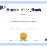 Student Of The Month Template | Asouthernbellein with regard to Free Printable Student Of The Month Certificate Templates