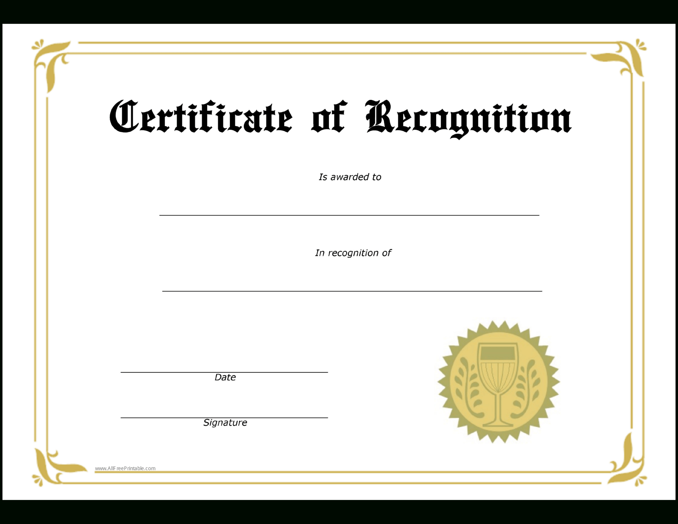 Student Recognition Award Template | Templates At Intended For Free Student Certificate Templates