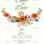 Summer Floral Save The Date Card Template For Save The Date Cards Templates