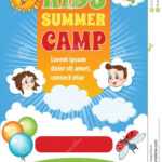 Summer Kid Camp Template Stock Vector. Illustration Of In Summer Camp Brochure Template Free Download