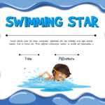 Swimming Star Certification Template With Swimmer – Download Inside Free Swimming Certificate Templates