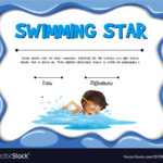 Swimming Star Certification Template With Swimmer Regarding Swimming Award Certificate Template