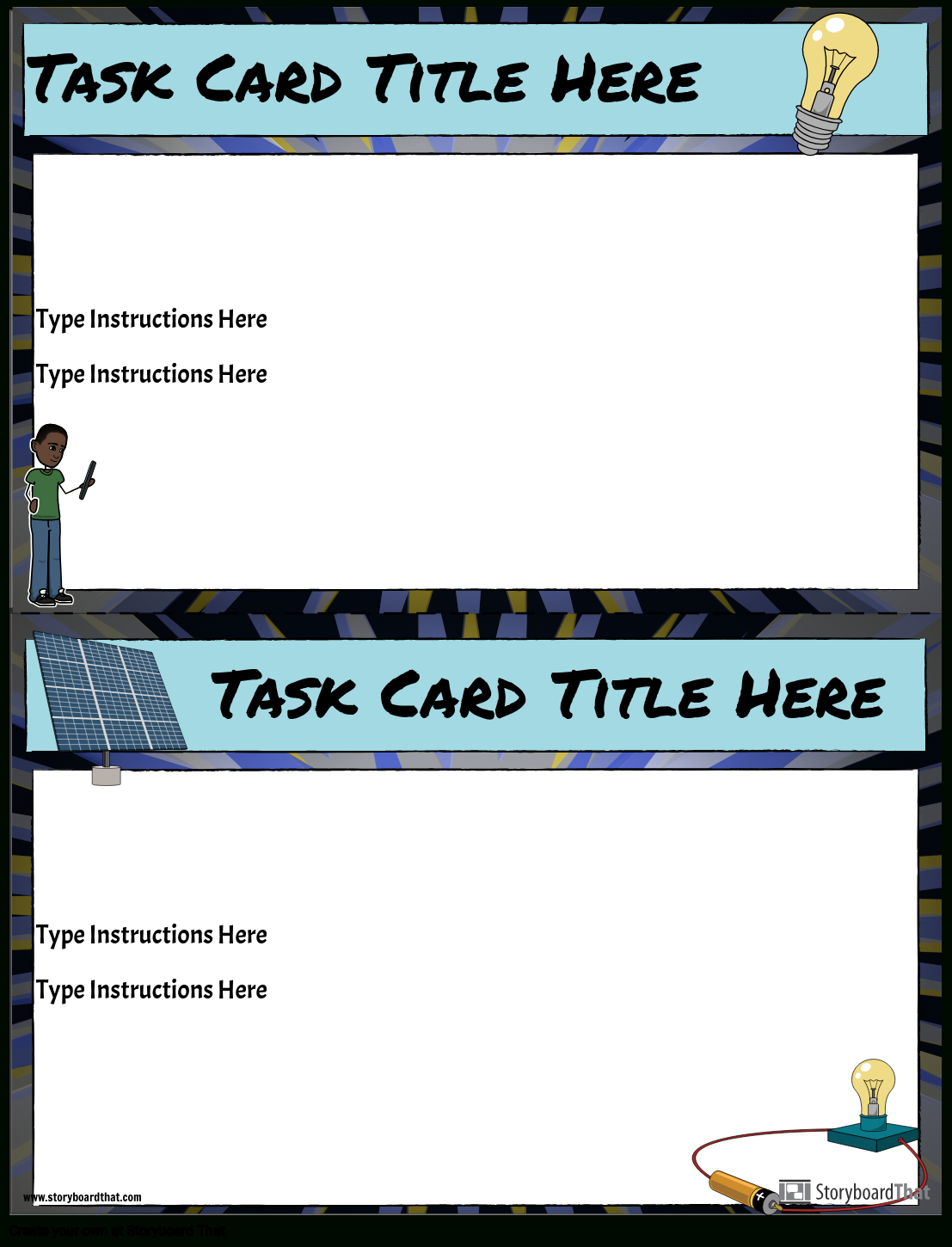 Task Card Template Storyboardanna Warfield Within Task Card Template