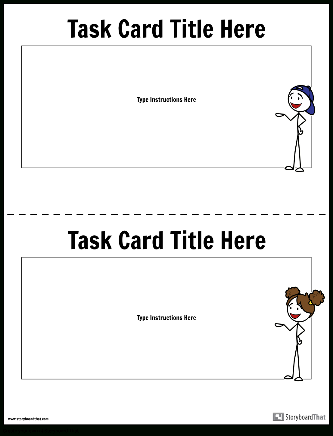 Task Card Template | Task Card Maker With Task Cards Template