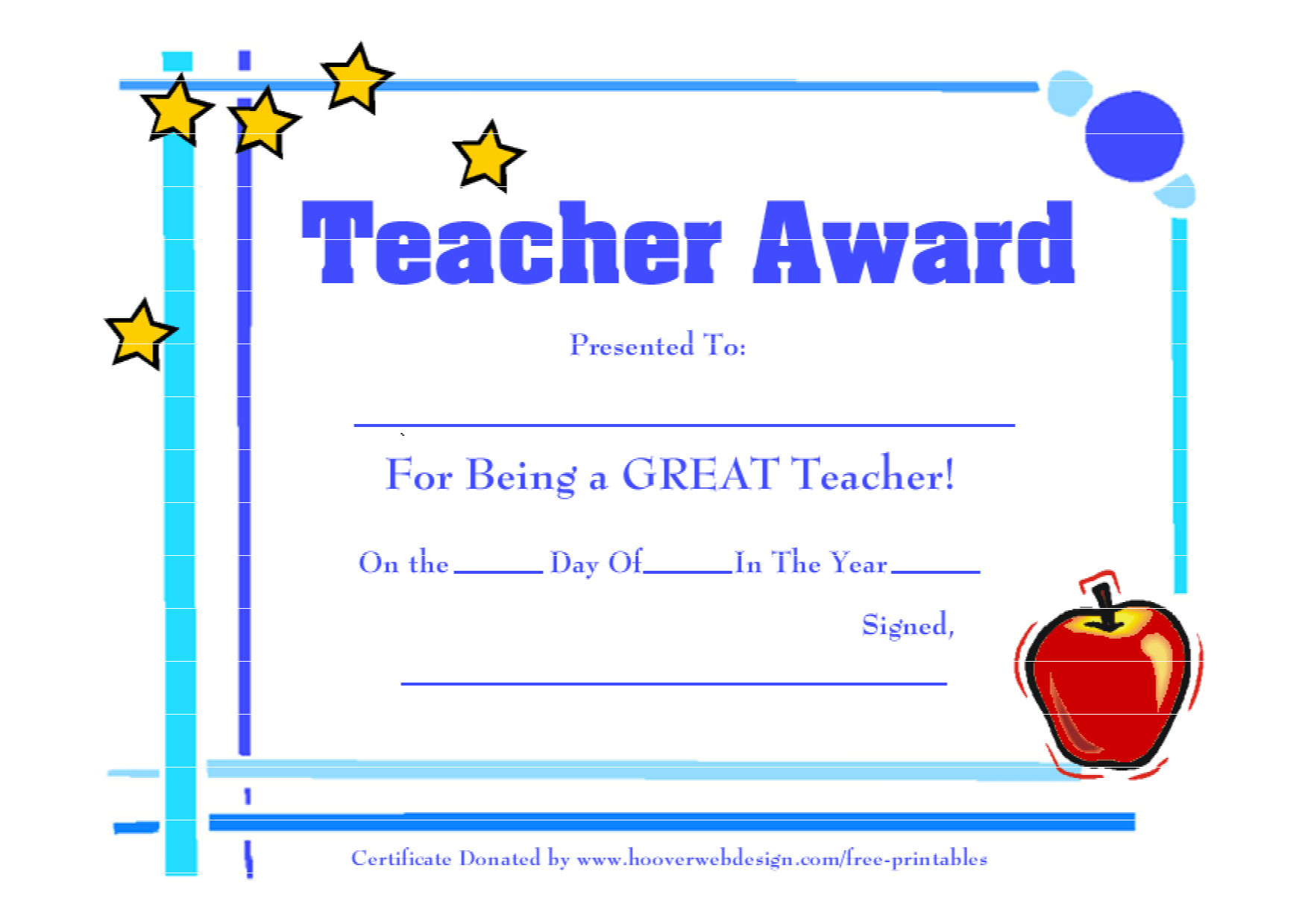 Teacher Appreciation Worksheet Template | Printable In Best Teacher Certificate Templates Free