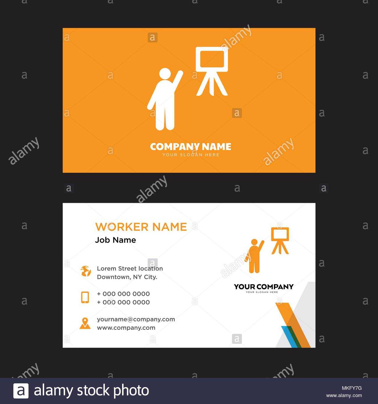 Teacher Business Card Design Template, Visiting For Your With Teacher Id Card Template