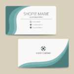 Teal Business Card Template Vector - Download Free Vectors intended for Buisness Card Template