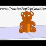 Teddy Bear Pop Up Card 3D Cad Model With Teddy Bear Pop Up Card Template Free