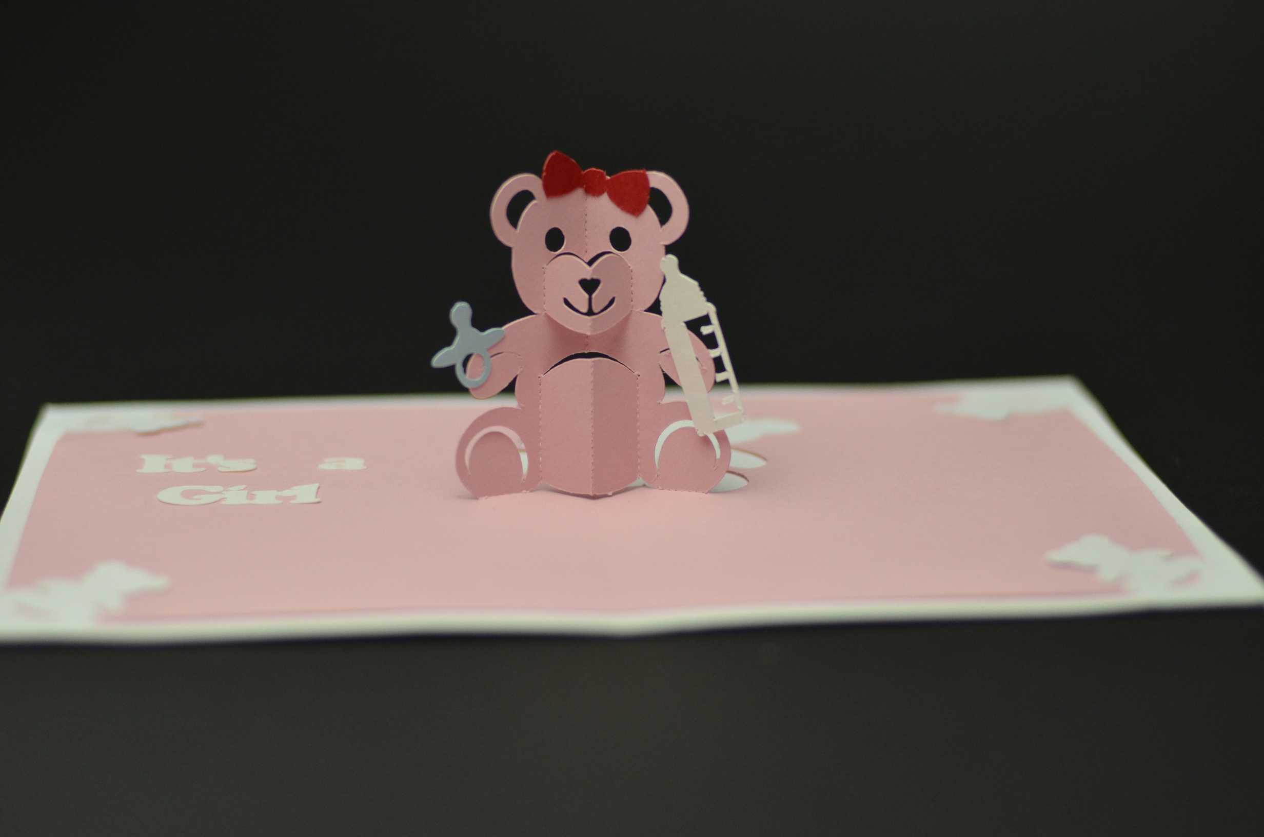 Teddy Bear Pop Up Card: Tutorial And Template - Creative Pop For Teddy Bear Pop Up Card Template Free