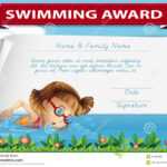 Template Certificate Swimming Award Stock Illustrations – 18 With Regard To Free Swimming Certificate Templates