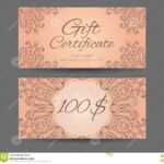 Template Gift Certificate For Yoga Studio, Spa Center With Regard To Yoga Gift Certificate Template Free