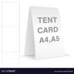 Tent Card Die Cut Mock Up Template In Blank Tent Card Template