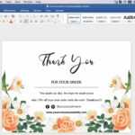 Thank You Card-Id08 in Thank You Card Template Word