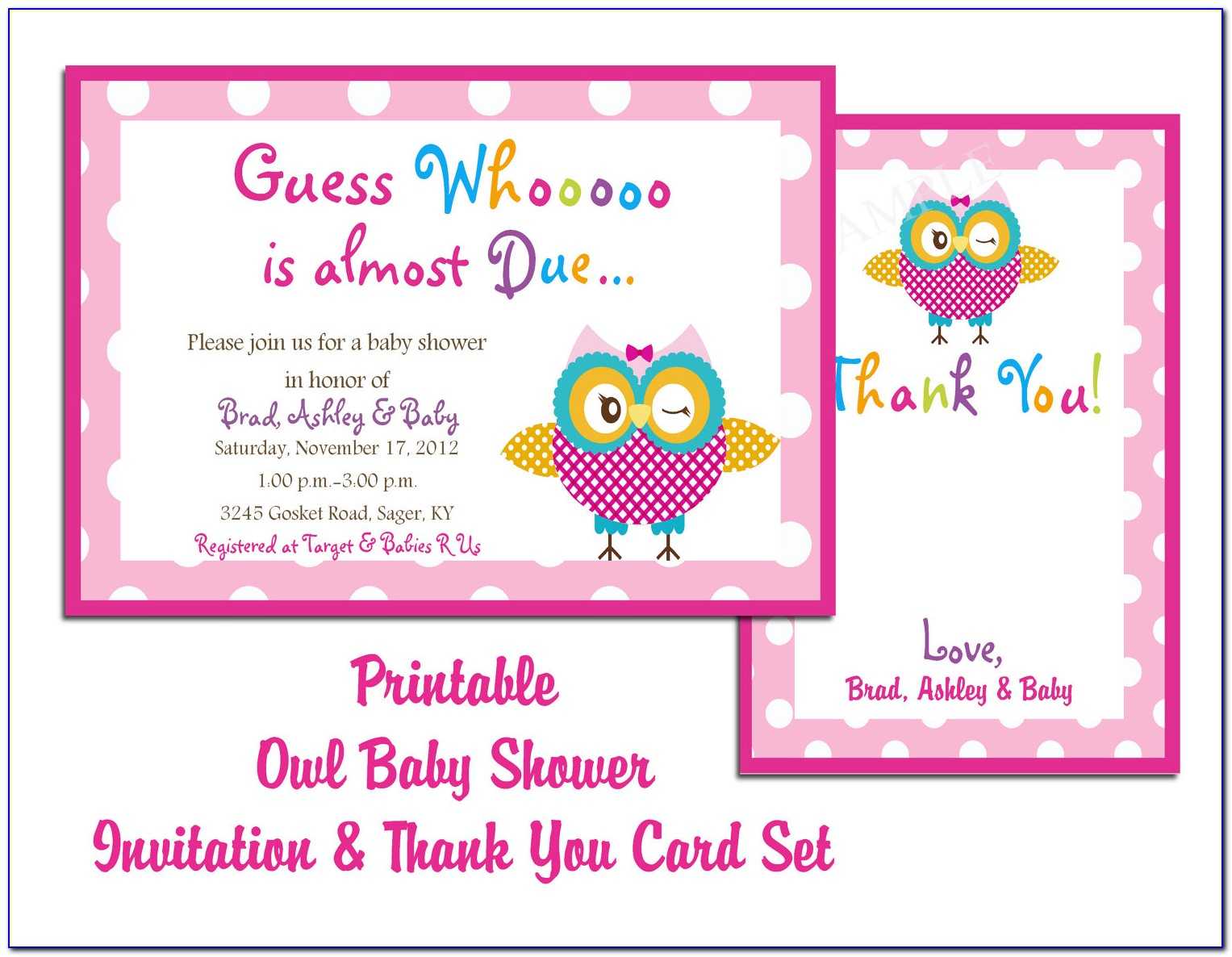Thank You Card Template For Baby Shower Gift With Regard To Template For Baby Shower Thank You Cards