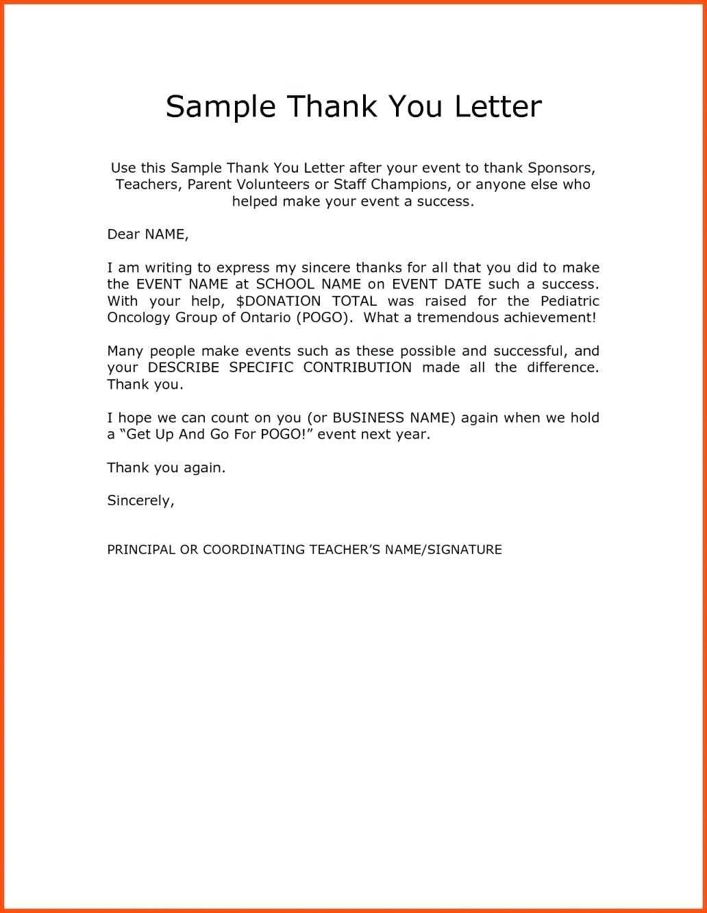 Thank You Note To Teacher From Student Resume Letter Cards Within Sponsor Card Template