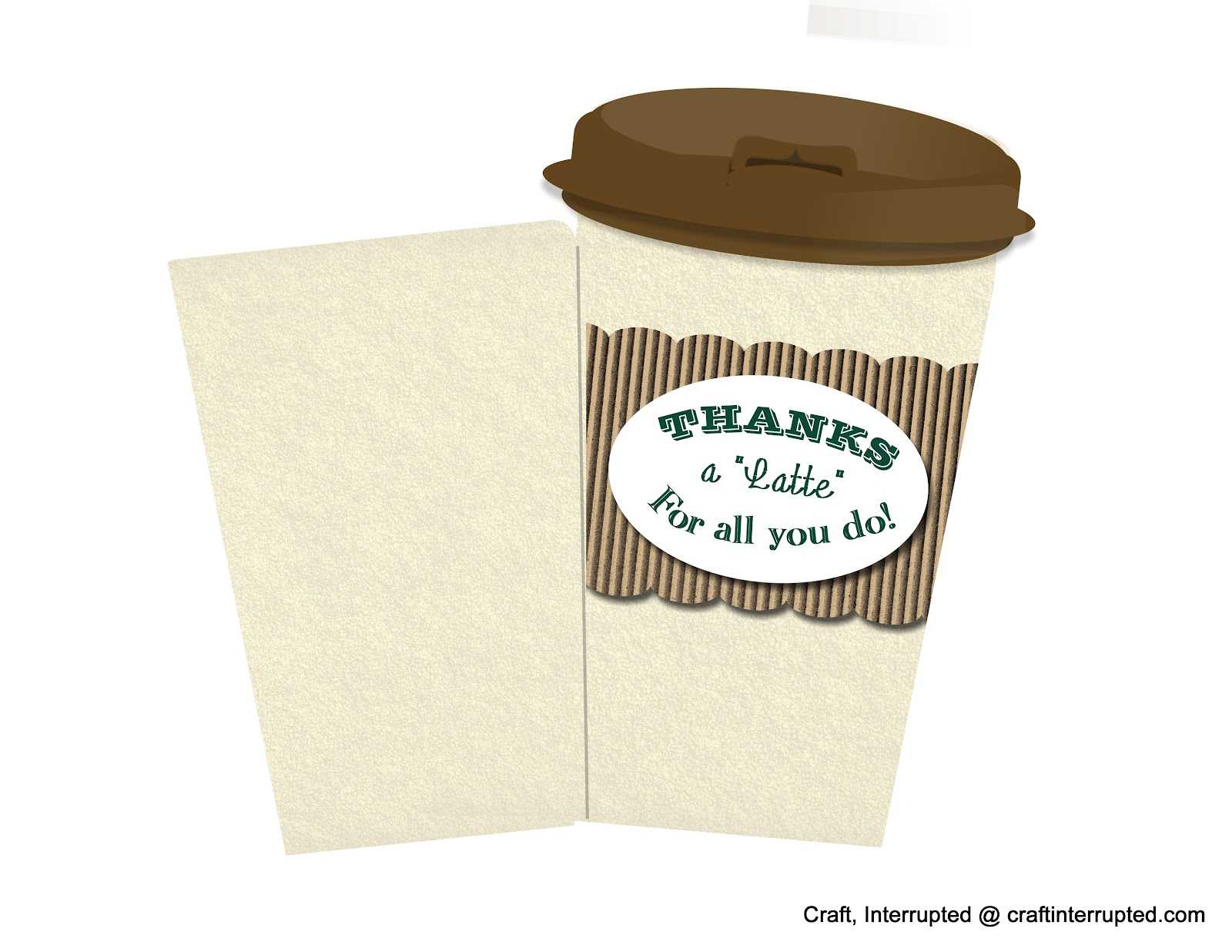 Thanks A Latte Card Template ] – Thanks A Latte Cards Amp Throughout Thanks A Latte Card Template