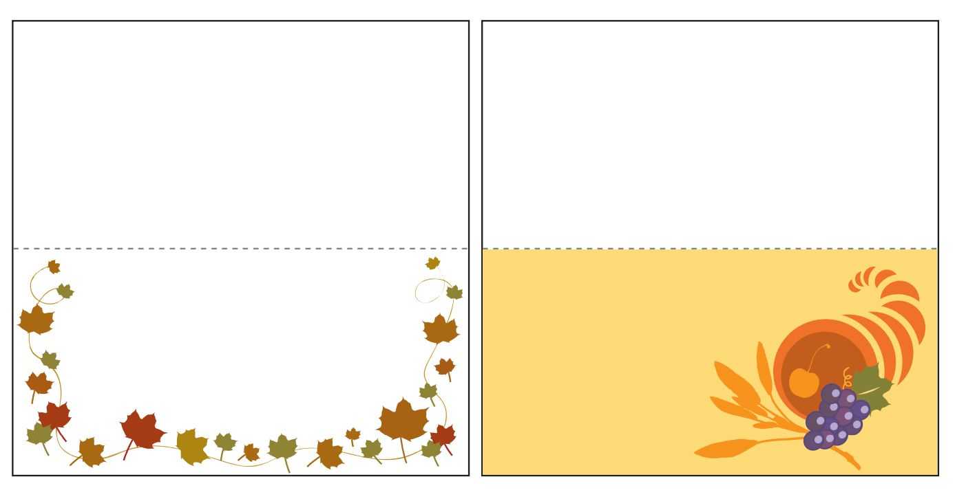 Thanksgiving Place Card Templates Gallery - Free Templates Ideas In Thanksgiving Place Cards Template