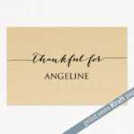 Thanksgiving Place Cards · Wedding Templates And Printables Within Thanksgiving Place Cards Template