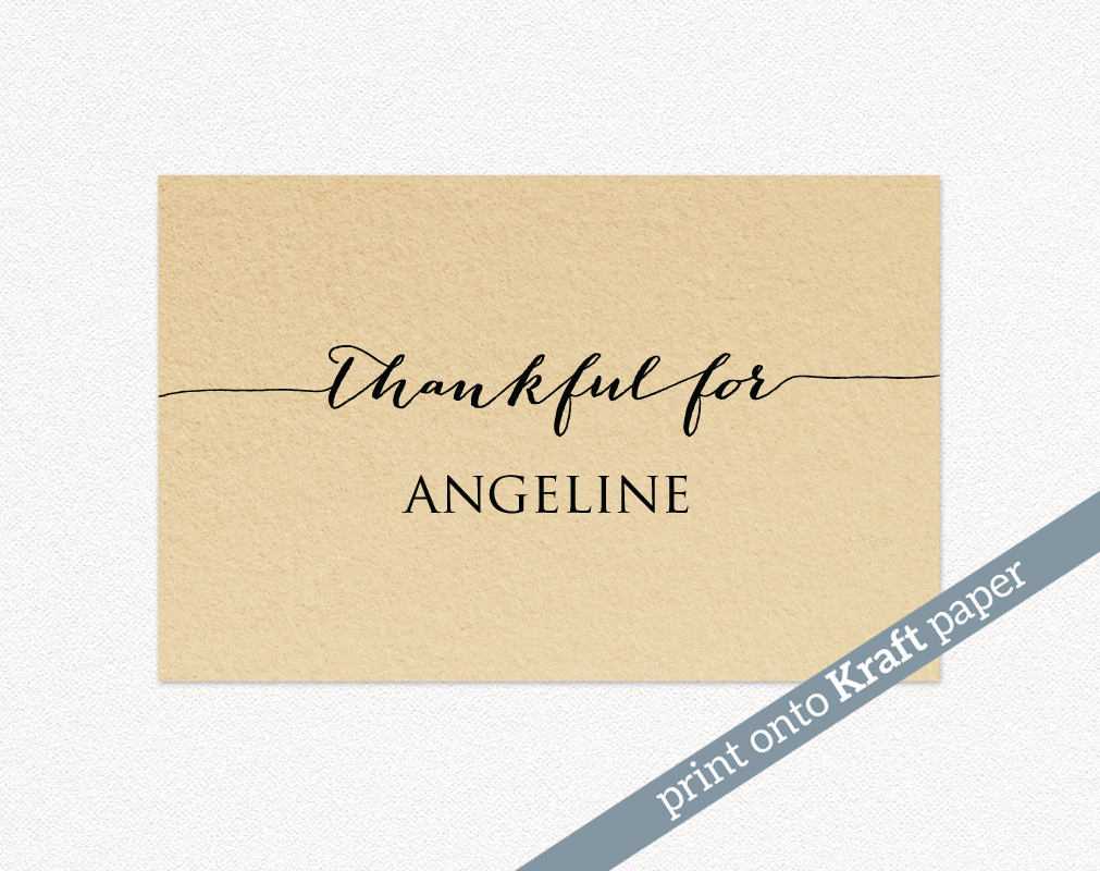 Thanksgiving Place Cards · Wedding Templates And Printables Within Thanksgiving Place Cards Template