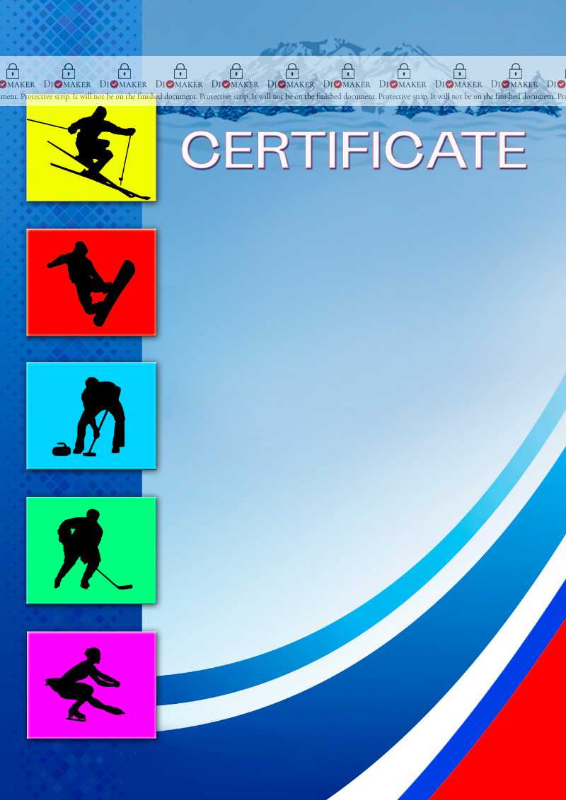 The Certificate Template «Winter Sports» – Dimaker With Regard To Hockey Certificate Templates