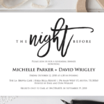 The Night Before Wedding Rehearsal Dinner Invitation Card Intended For Frequent Diner Card Template