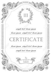 The Template For The Certificate And License In Vintage Classic-Style.. regarding Certificate Of License Template