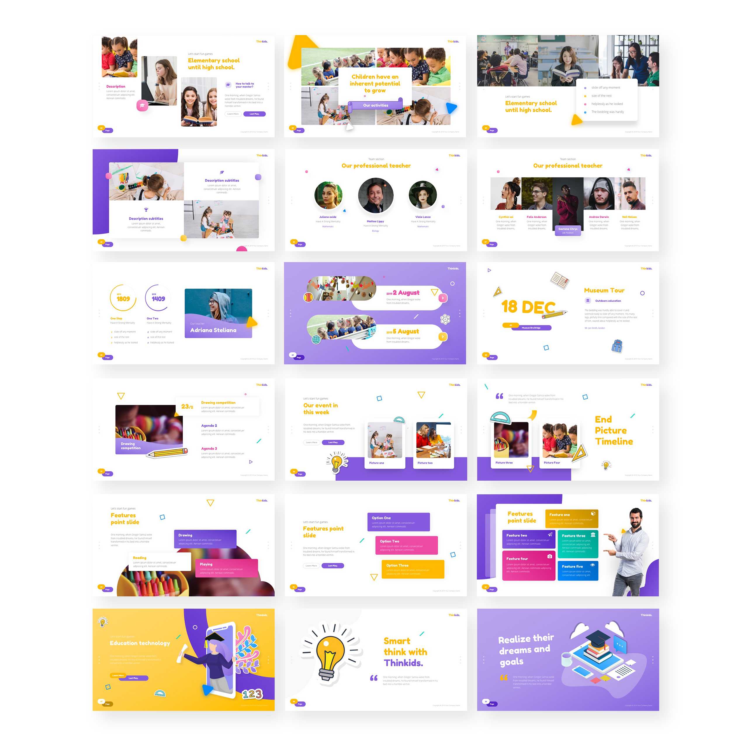 Thinkids – Fun Games & Education Powerpoint Template Throughout Powerpoint Template Games For Education