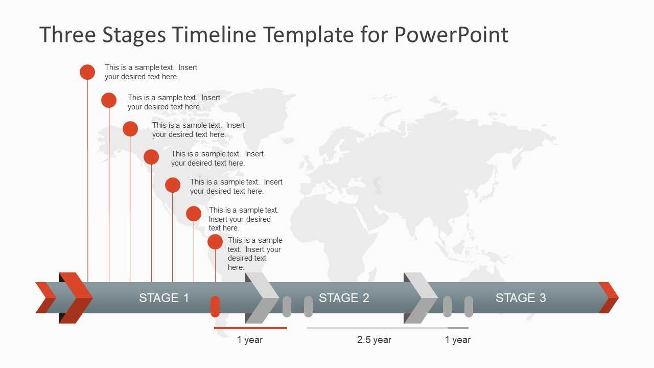 Three Stages Timeline Template For Powerpoint With Project Schedule Template Powerpoint