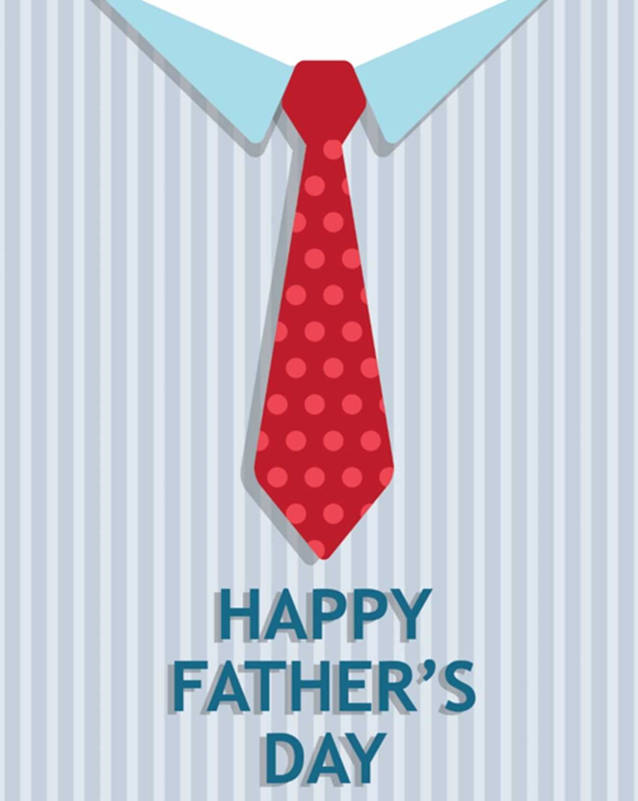 Tie Father's Day Card (Quarter Fold) In Quarter Fold Birthday Card Template
